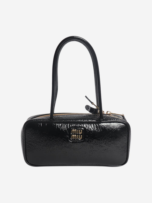 Black Beau patent top handle bag - Wholesale boutique from Sign of the Times, United Kingdom