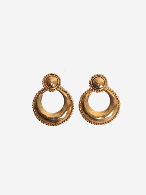 Gold vintage clip-on earrings - Wholesale boutique from Sign of the Times, United Kingdom