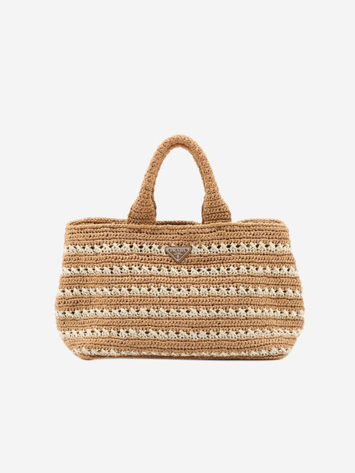 Neutral Canapa raffia tote bag - Wholesale boutique from Sign of the Times, United Kingdom