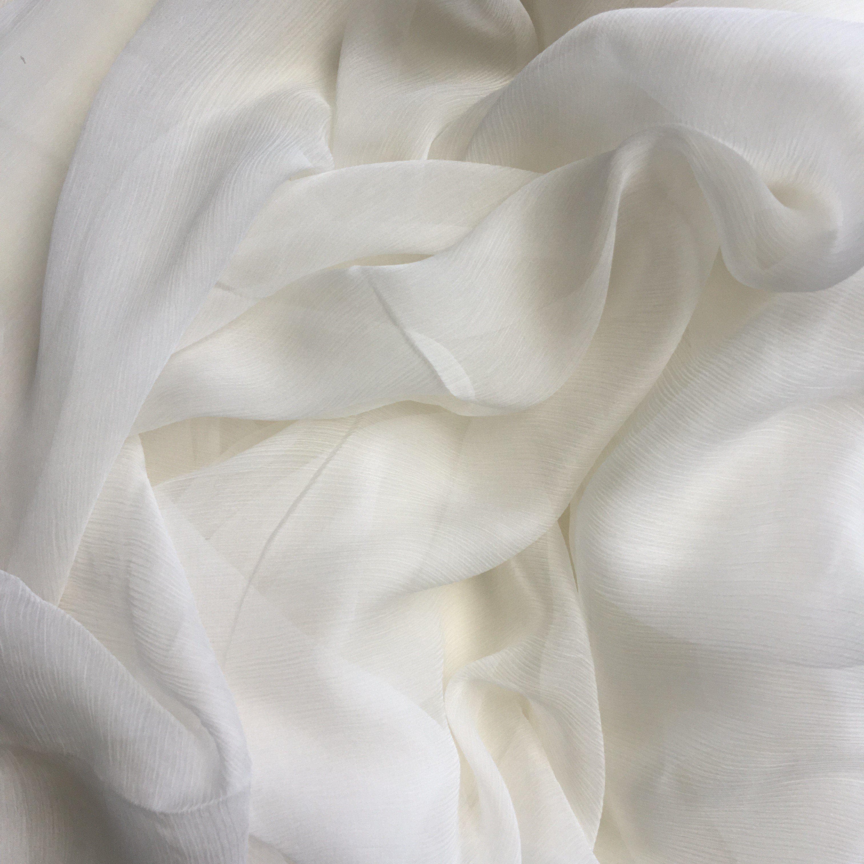 Crinkle Chiffon - Ivory - Wholesale bridal from Silk World, Australia