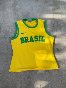 Brasil yellow cotton tank top (S) - Wholesale 00s from SK VINTAGE, France