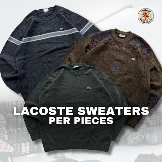 10x Jerseys Lacoste por piezas - Wholesale boho from SP Vintage Wholesale, Spain
