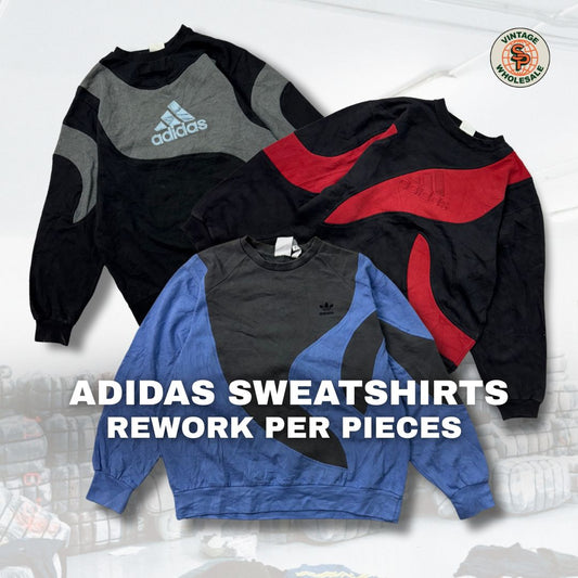 10x Sudaderas Rework Vintage Adidas por piezas - Wholesale boho from SP Vintage Wholesale, Spain