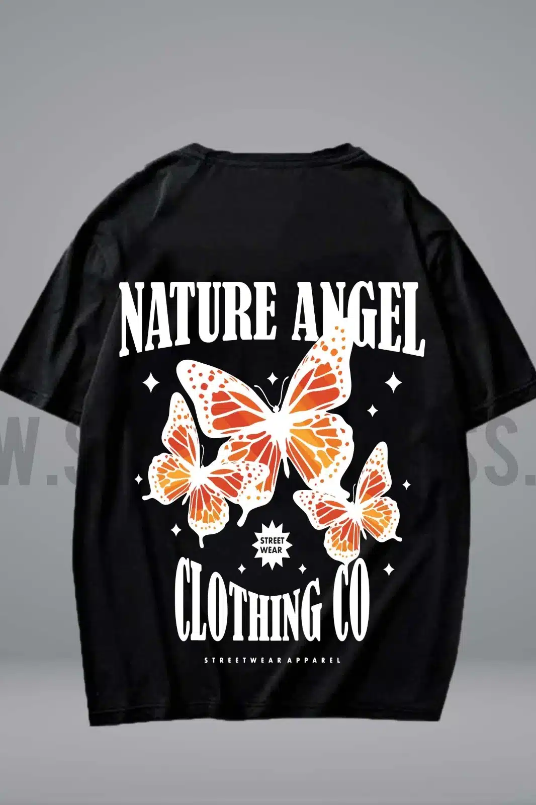 Nature Butterfly Back Print Oversized Tshirt - Wholesale budget from SS Garments, Pakistan