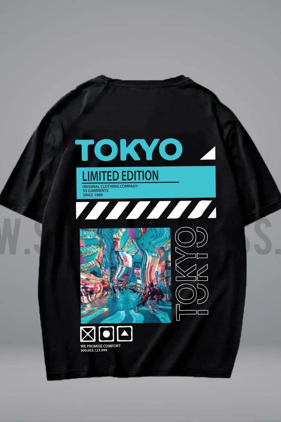 Streetwear Tokyo Back Print Oversized Tshirt - Wholesale budget from SS Garments, Pakistan