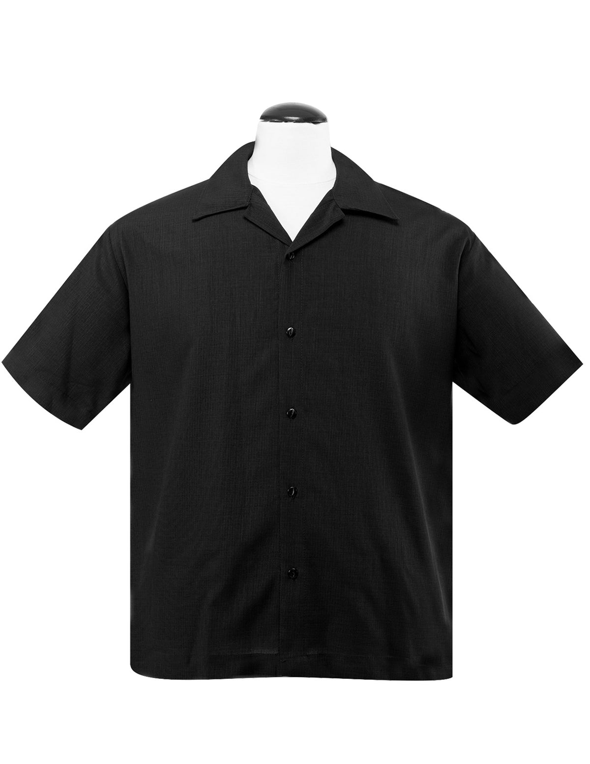 PopCheck Blank Bowling Shirt in Black - Wholesale accessories from Steady Clothing, United States