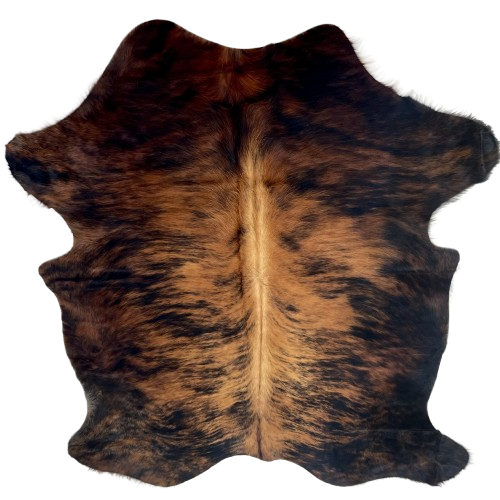 Reddish Brown and Black Colombian Brindle Cowhide - Wholesale casual from Superior Hides, United States