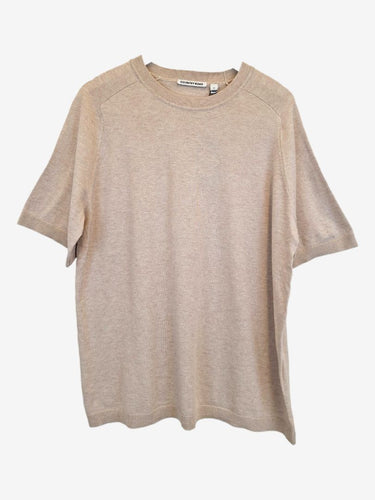 Country Road Buff Marle Cashmere Blend Short Sleeve Top Size M - Wholesale budget from SwapUp, Australia