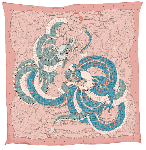 Rodin’s Inferno Large Scarf 90cm - Wholesale boho from Sydney Duncan, Italy