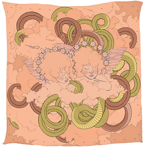 Sacred Serpent Large Scarf 90cm - Wholesale boho from Sydney Duncan, Italy