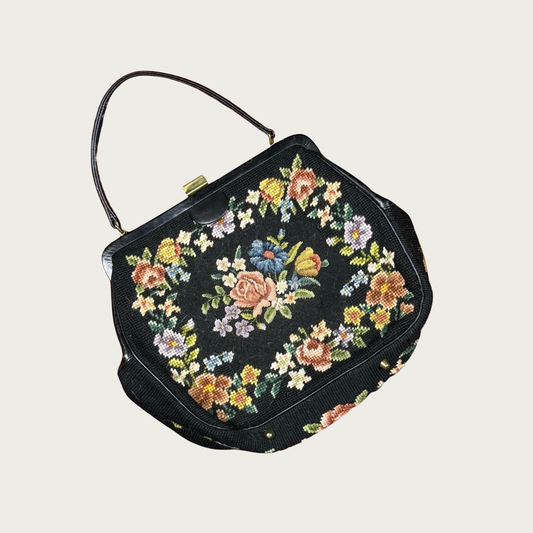Floral Needlepoint Vintage Bag - Wholesale accessories from The Clothing Warehouse, United States