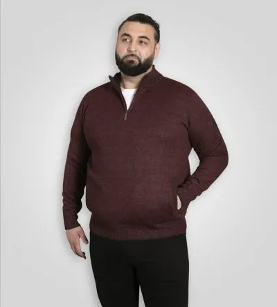 CRAMLINGTON-D555 1/4 Zip Knitted Jumper With Bonded Check Lining And Pockets- DEAL PACK - Wholesale casual from The Duke Clothing Co., United Kingdom