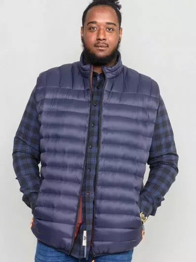WICKHAM 1 - D555 D555 Puffer Gilet With Burgundy Lining- DEAL PACK - Wholesale casual from The Duke Clothing Co., United Kingdom