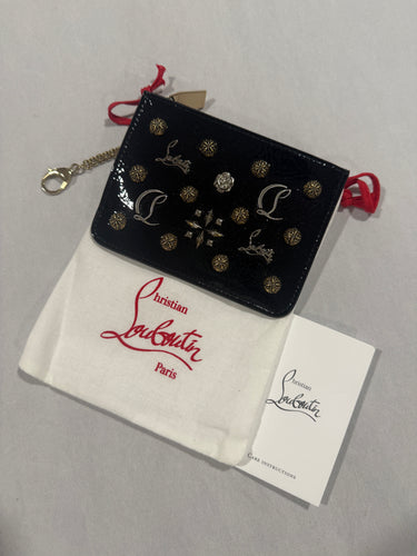 Christian Louboutin Black Loubinthesky Key Pouch - Wholesale designer from The Millionaires Closet, United States