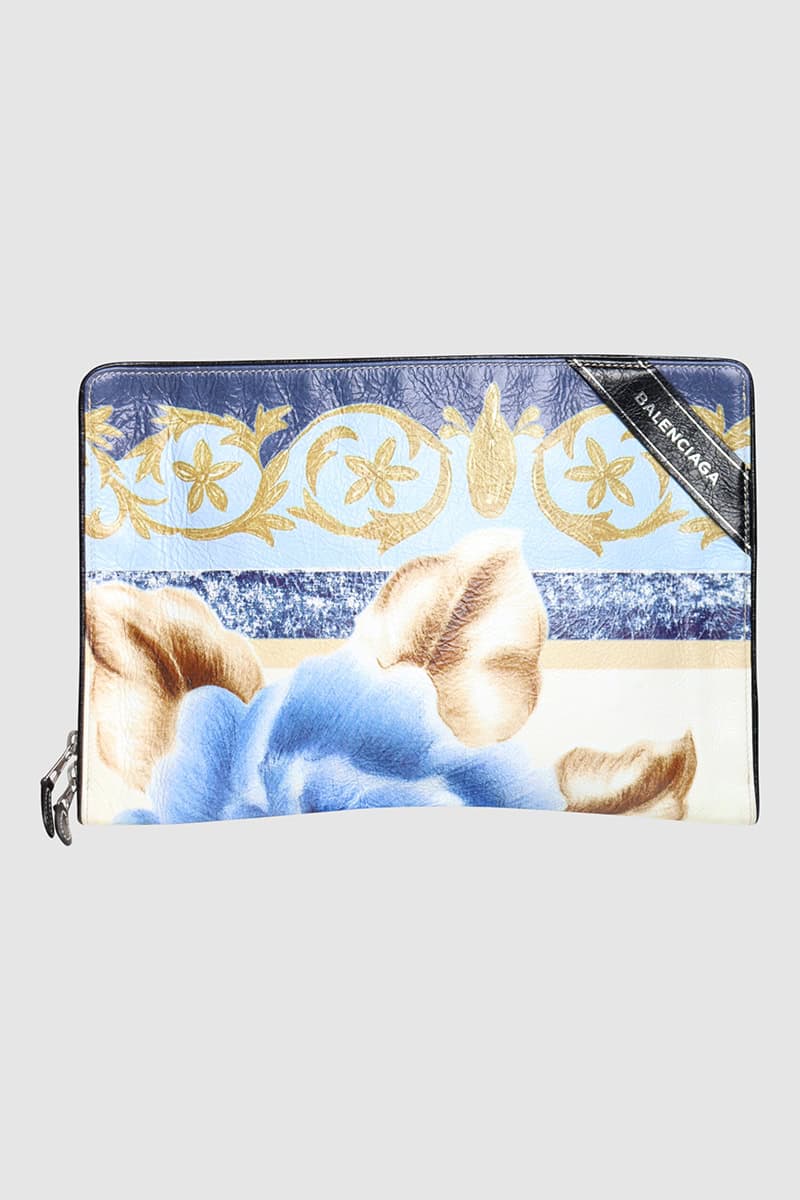 Crinkled Leather Floral Pouch Bag - Wholesale designer from The Preloved Closet, Australia