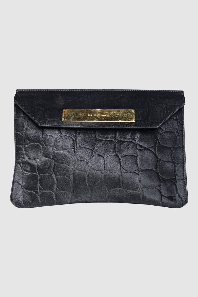 Embossed Hair Envelope Clutch - Wholesale designer from The Preloved Closet, Australia
