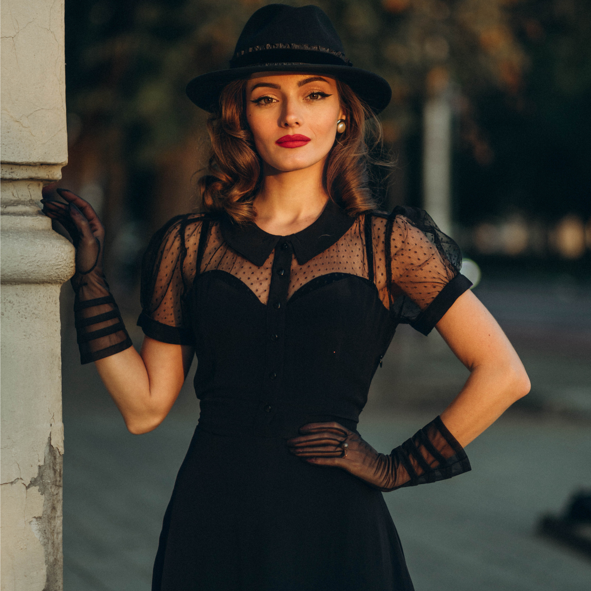 Florance Dress in Liquorice Black - Wholesale boho from The Seamstress of Bloomsbury, United Kingdom