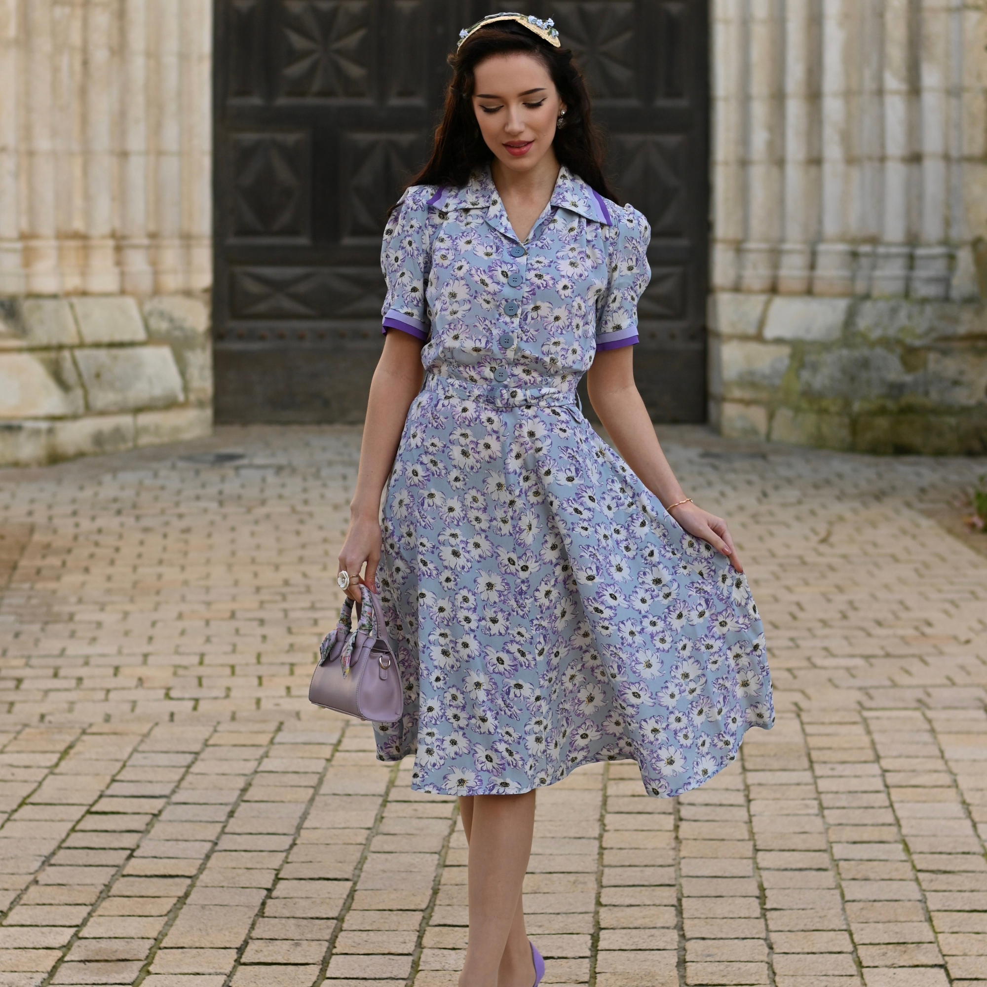 Roma Dress in Daisy Print - Wholesale boho from The Seamstress of Bloomsbury, United Kingdom