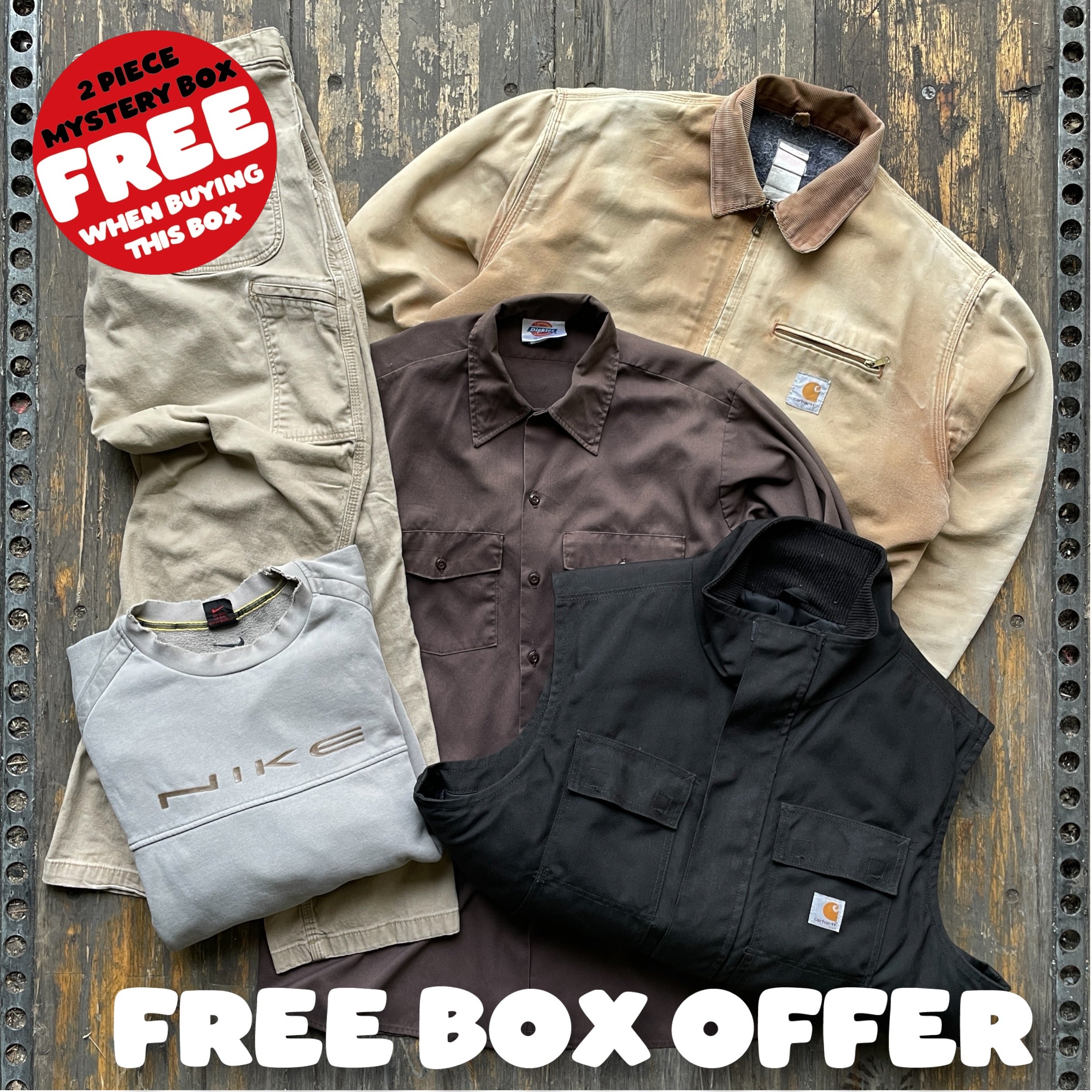 CARHARTT/ WORKWEAR VINTAGE BOX - 5 PIECE - Wholesale 00s from The Vintage Box Company, United Kingdom