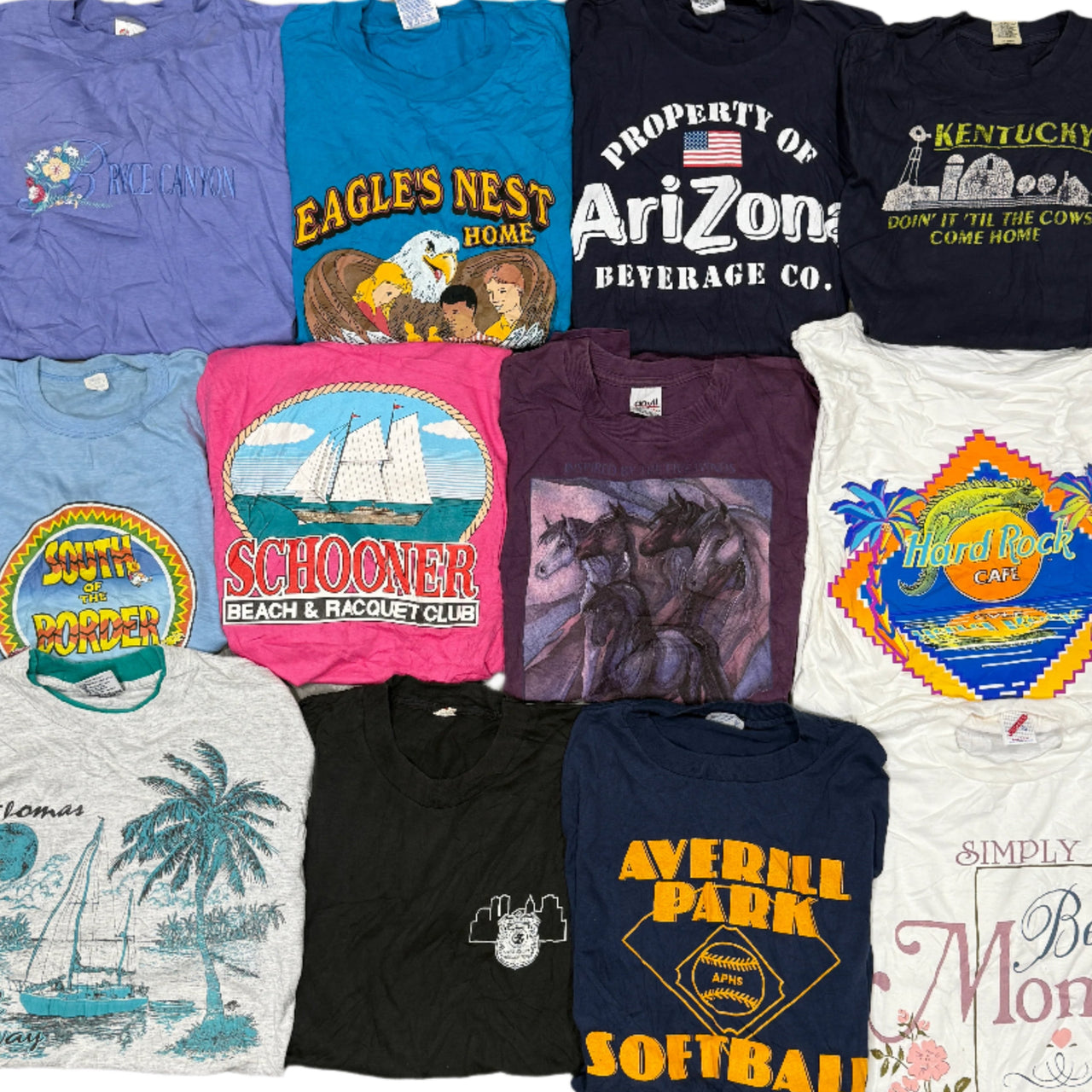 Wholesale Vintage Graphic T-Shirts (10 Pieces) - Wholesale denim from Thrift Vintage Fashion, United States