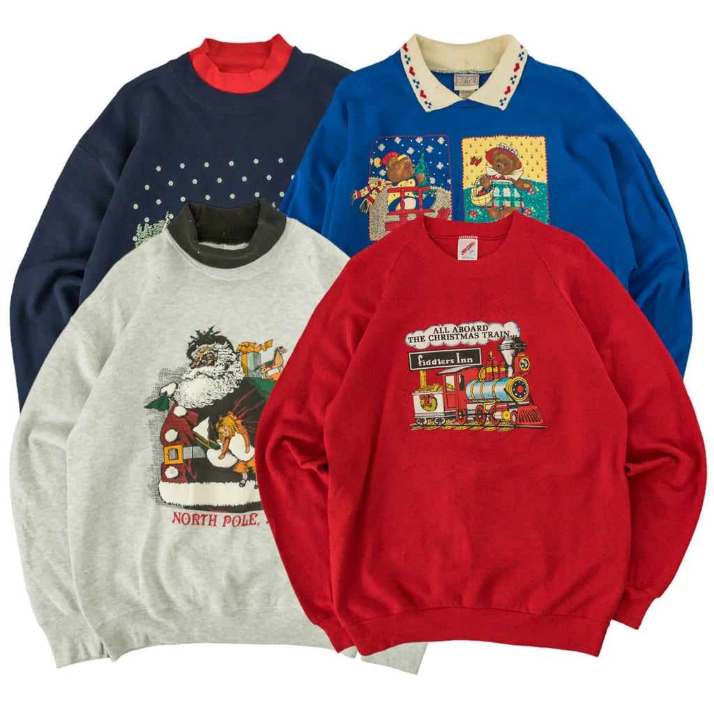 VINTAGE CHRISTMAS SWEATSHIRTS - Wholesale denim from Thrift Vintage Wholesale, United Kingdom