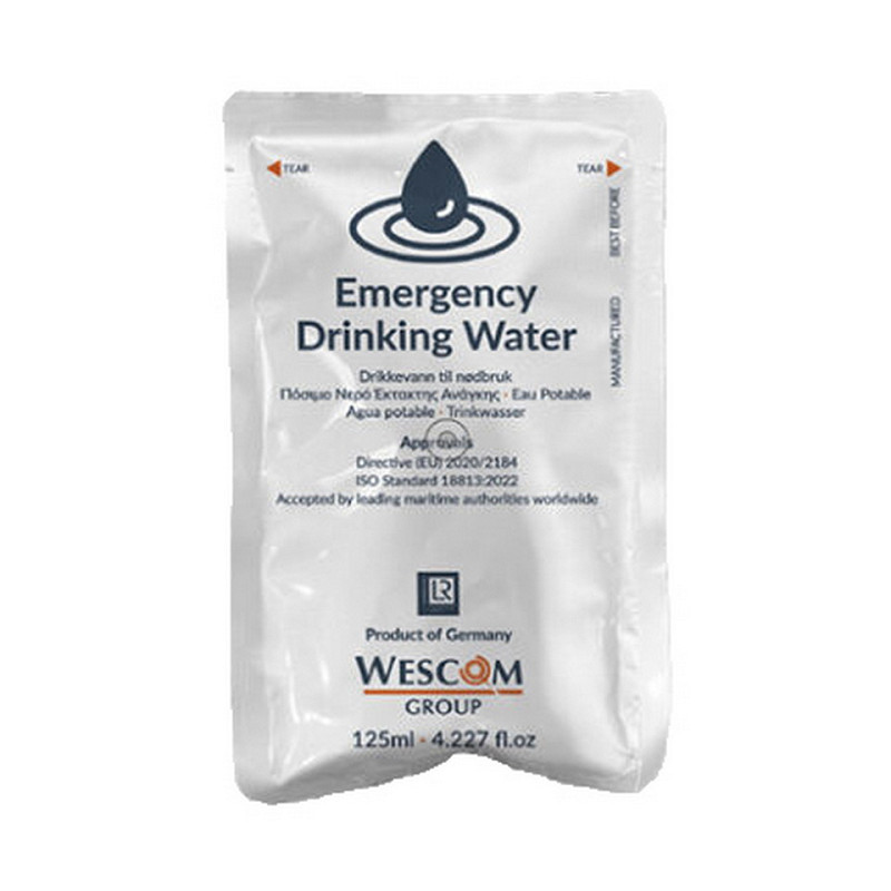 Emergency Drinking Water 4 X 125 ml. - Wholesale military from Van Os Imports B.V., Netherlands