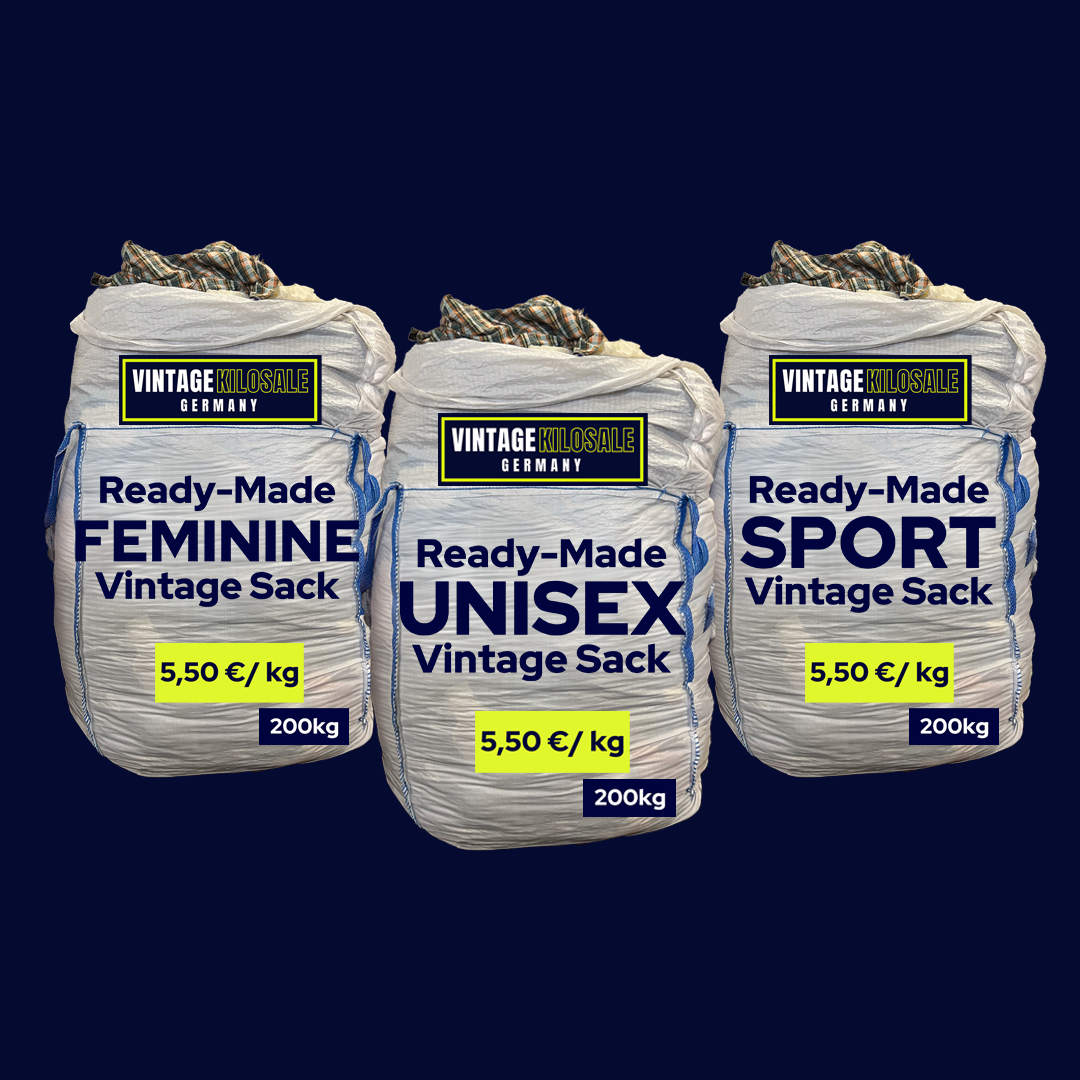 Ready-Made UNISEX + FEMININE + SPORTSWEAR Vintage Set | 600kg - Wholesale budget from Vintage Kilosale Germany, Germany