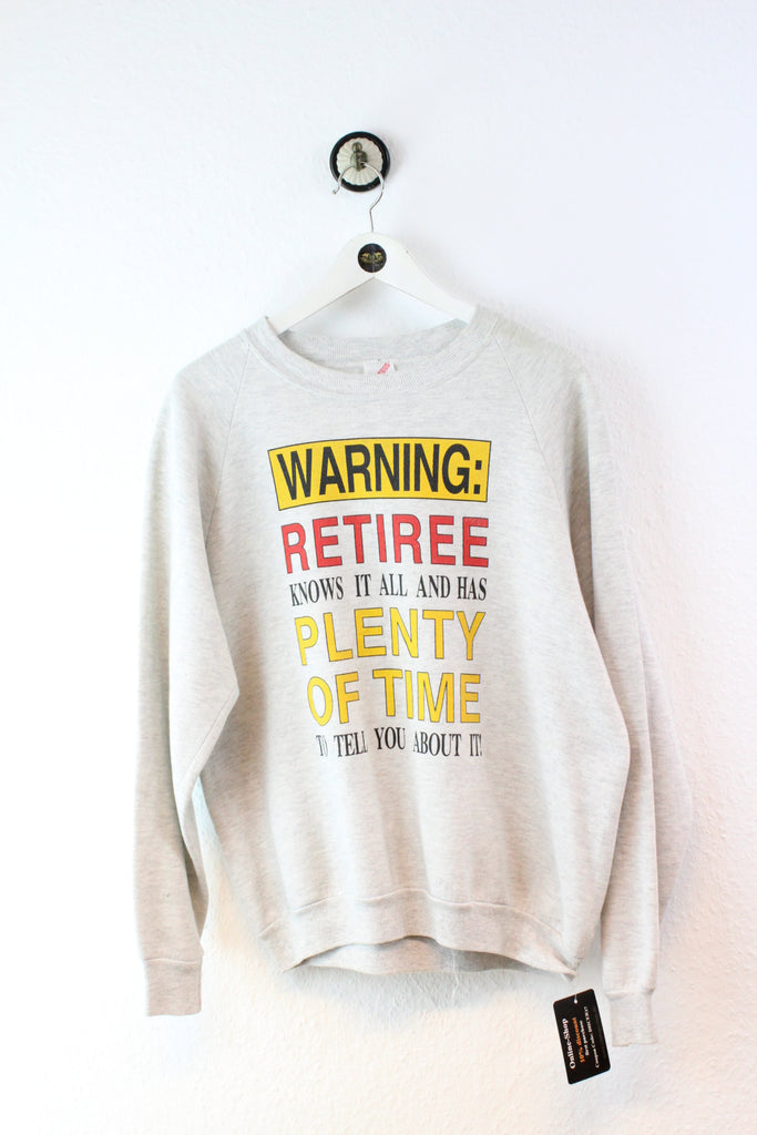 Vintage Warning Retire Sweatshirt (L) - Wholesale boho from Vintage & Rags, Germany