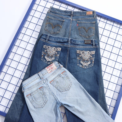 25 Women's Y2K Jeans Bundle - Wholesale casual from Vintage & Thrift Warehouse, Australia