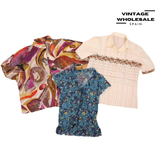 MIX BLUSAS DE MANGA CORTA ESTAMPADAS - Wholesale casual from Vintage Wholesale Spain, Spain