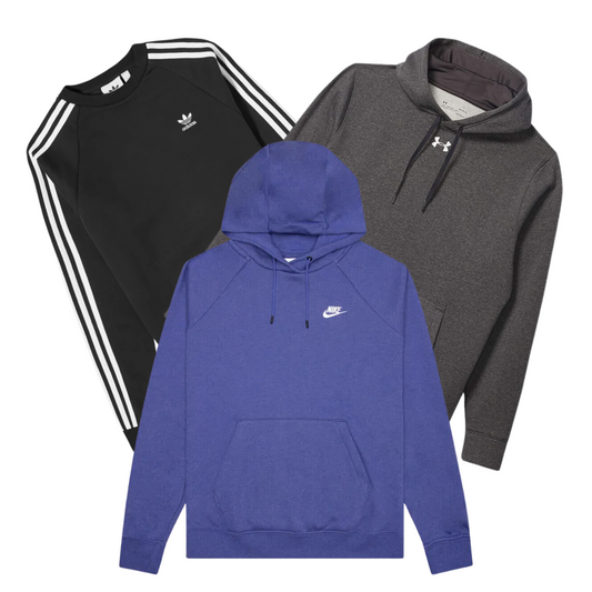 50x BRANDED POLYESTER SWEATSHIRTS - Wholesale accessories from Vintage Wholesale Supply, United Kingdom