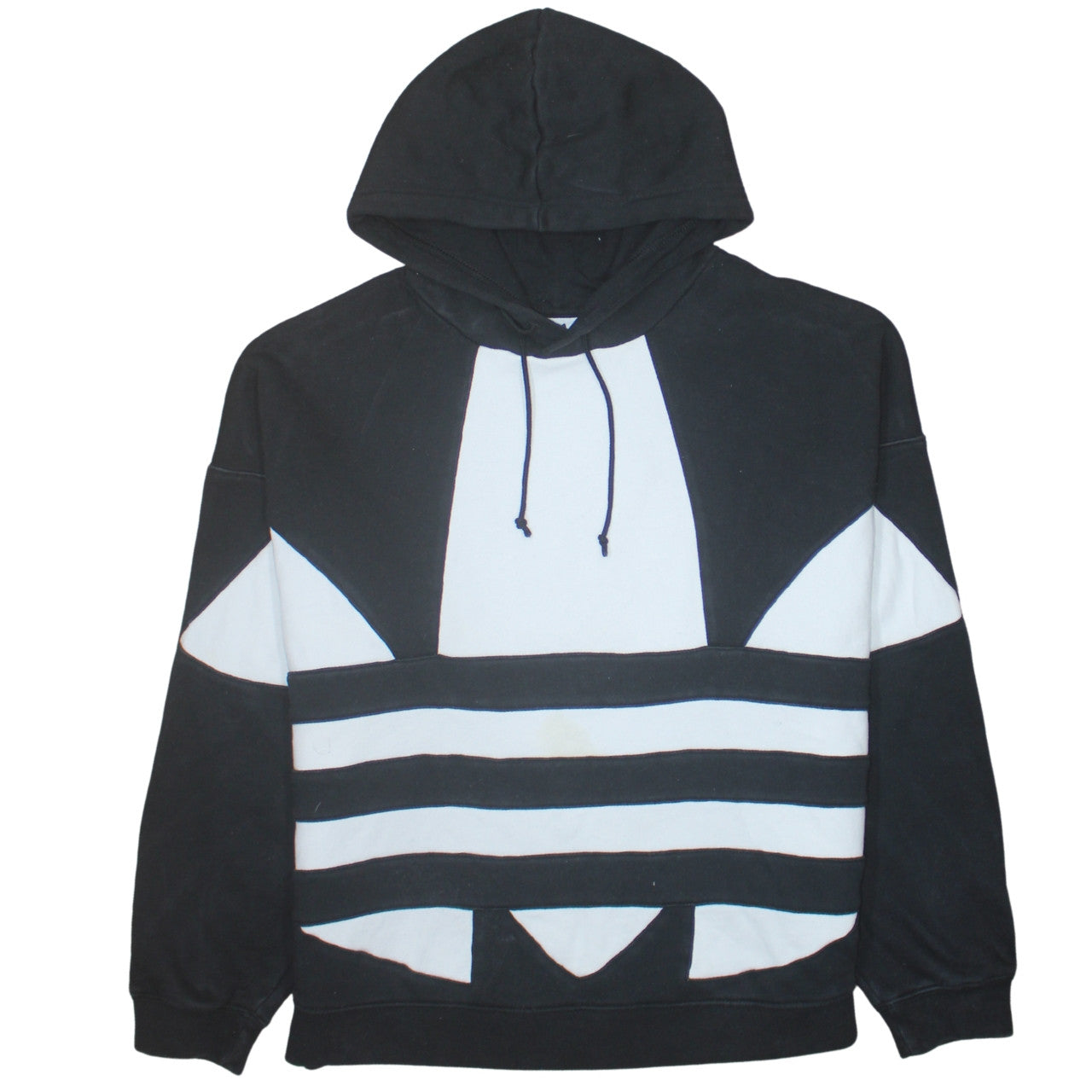 Adidas 90's Plain Pullover Hoodie Large Black - Wholesale 90s from Vintage Wholesaler, United Kingdom