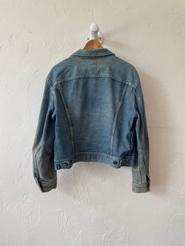 Vintage Lee Cropped Stained Denim Jacket M/L - Wholesale accessories from We Thieves, United States