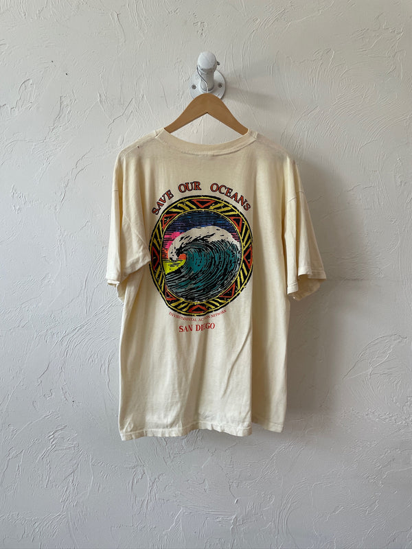 Vintage San Diego Environmental Action Network Single Stitch T-Shirt L/XL - Wholesale accessories from We Thieves, United States