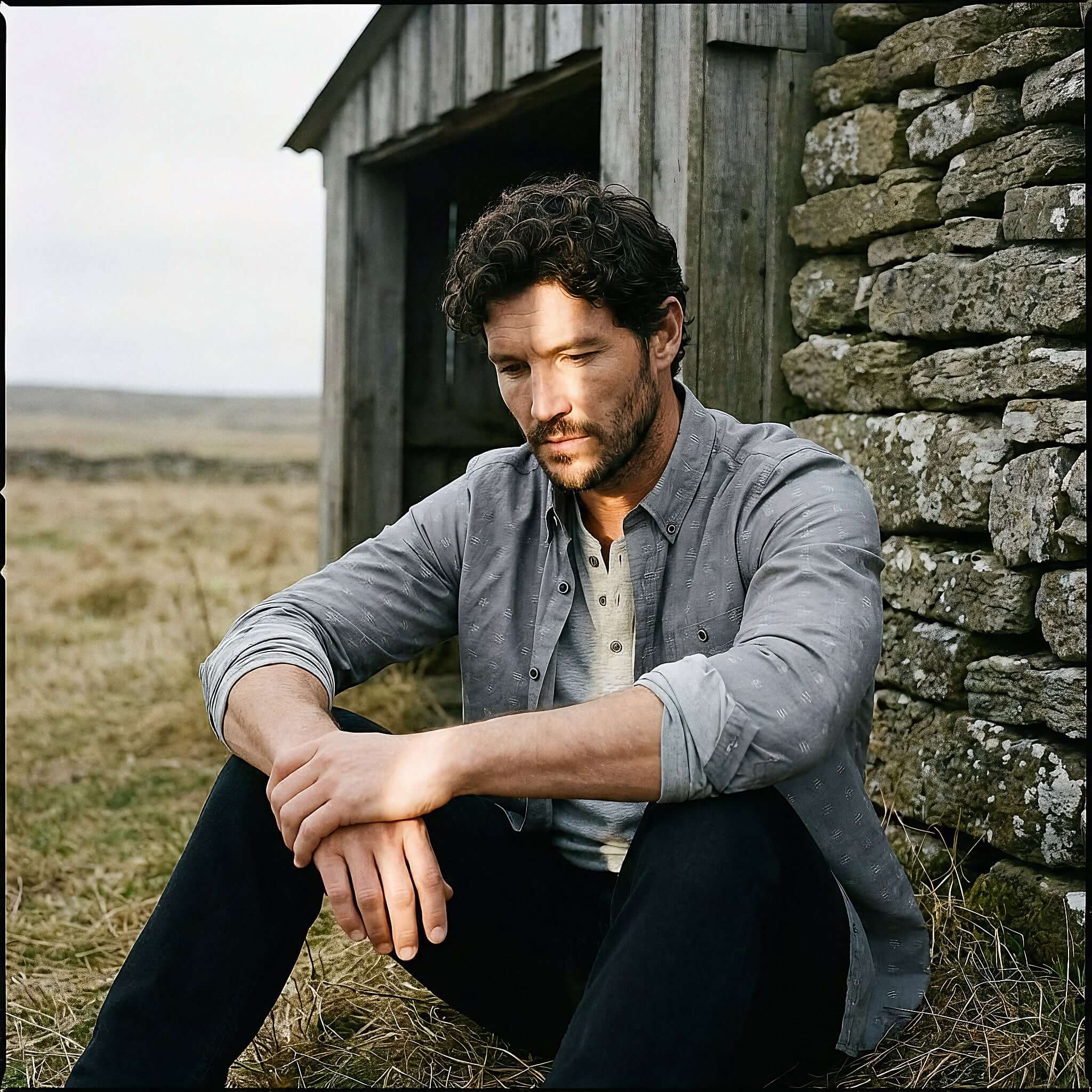 Long Sleeve Dobby Chambray in Moon Mist - Wholesale casual from Weatherproof Vintage, United States