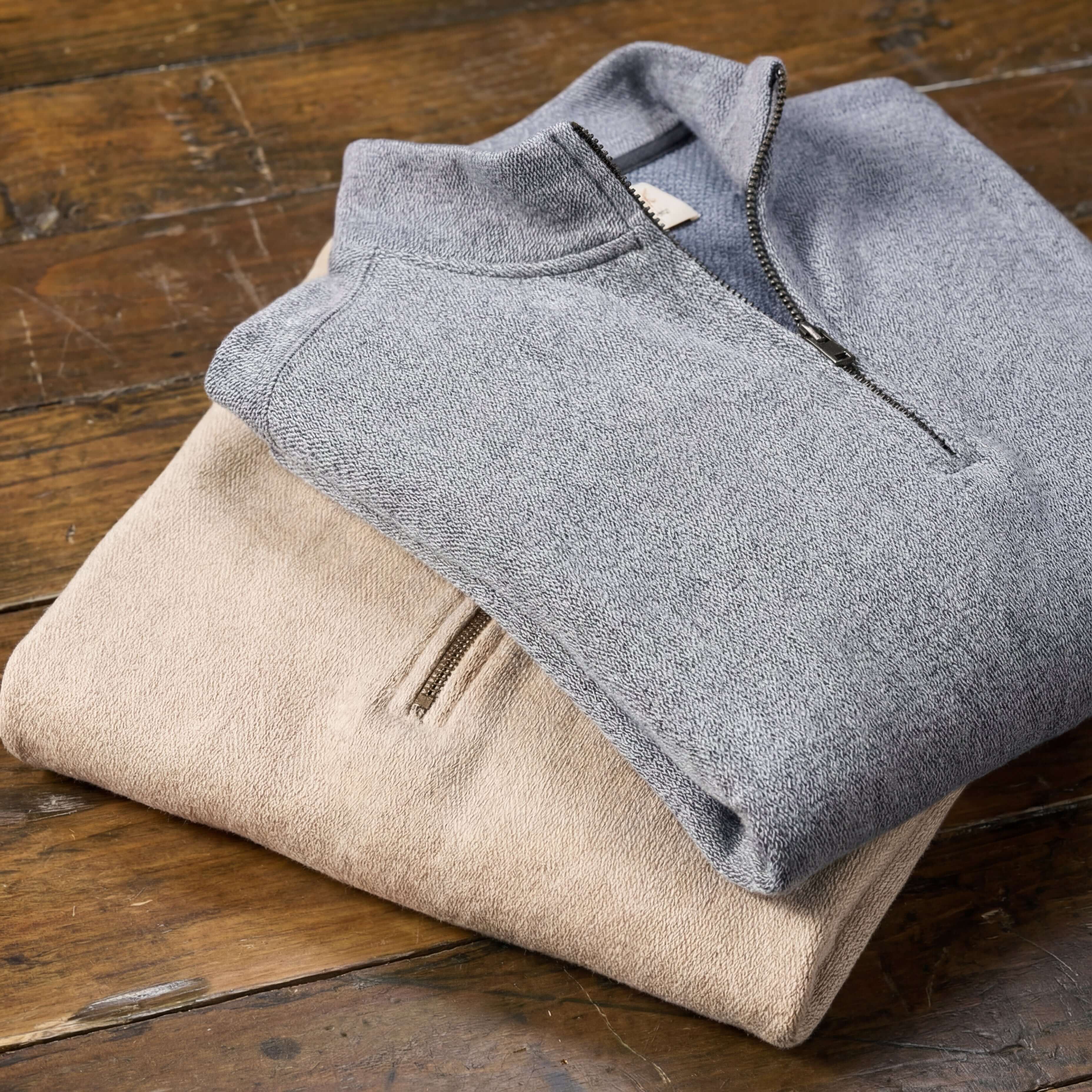 Long Sleeve Quarter Zip in Maritime Blue - Wholesale casual from Weatherproof Vintage, United States