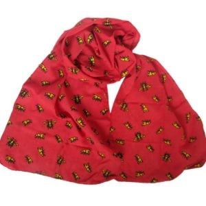 Bee Scarf – Red - Wholesale boho from Where Does It Come From?, United Kingdom