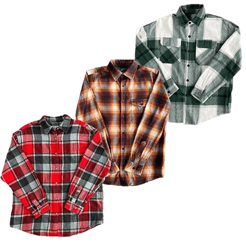 50X FLANNEL SHIRTS - Wholesale boho from Wing 999, Netherlands