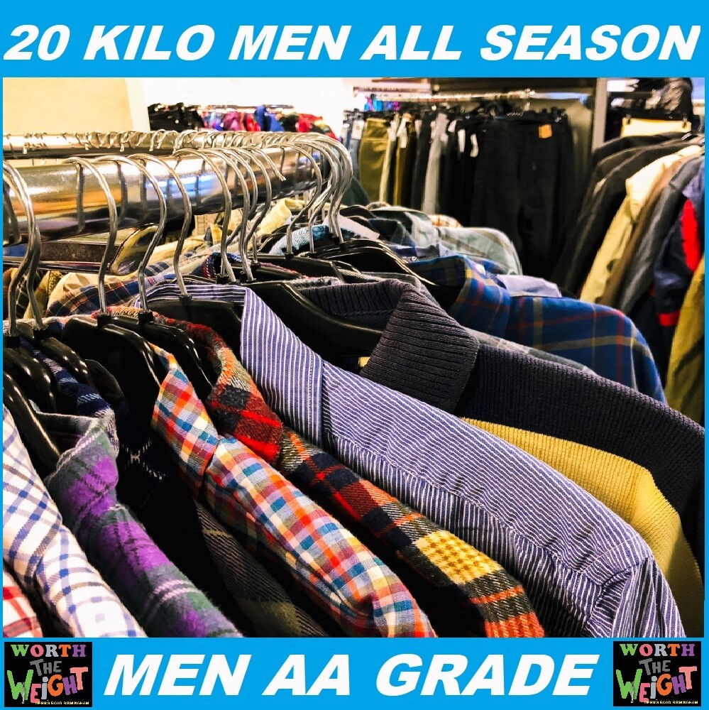 20 kilo men all season grade AA clothing - Wholesale budget from Worth the Weight, United Kingdom