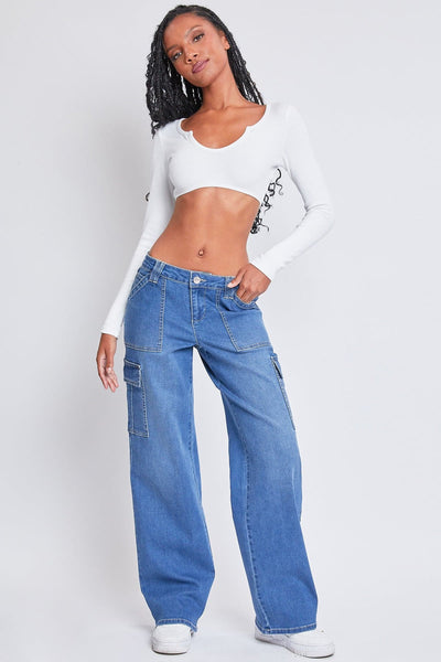 Women's Low Rise Relaxed Cargo Jeans - Wholesale budget from YMI Jeans, United States