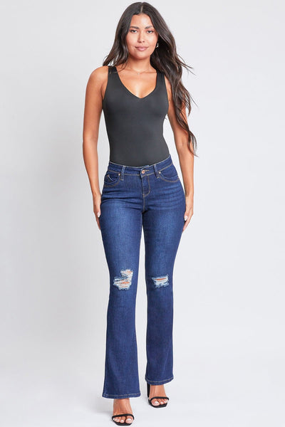 Women's WannaBettaButt Mid Rise Bootcut Jeans - Wholesale budget from YMI Jeans, United States