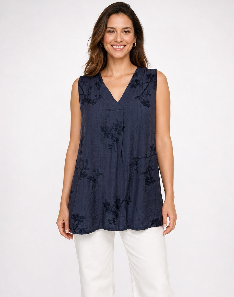 Embroidered Sleeveless V-Neck Tunic - Mixed Pack - Wholesale budget from Zuppe Clothing, United Kingdom