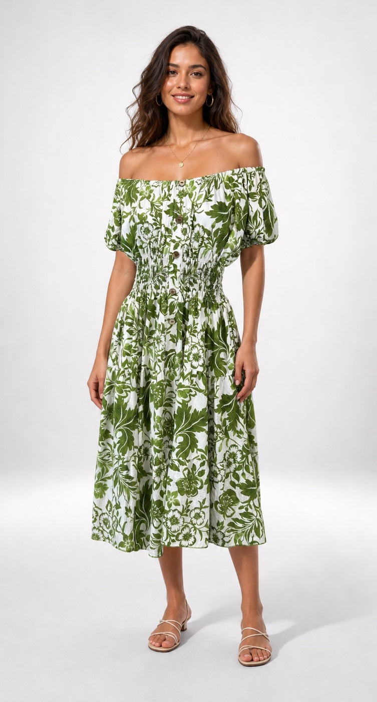 Floral Print Square Neck Midi Dress - Mixed Pack - Wholesale budget from Zuppe Clothing, United Kingdom