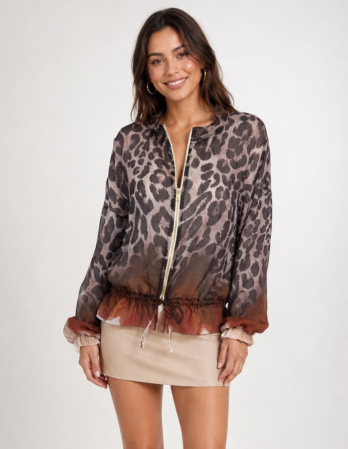 Leopard Print Sheer Jacket - Mixed Pack - Wholesale budget from Zuppe Clothing, United Kingdom